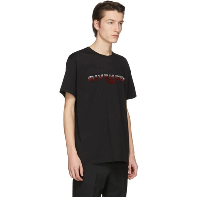 Shop Givenchy Black Tufting Logo T-shirt In 001 Black