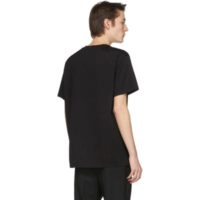 Shop Givenchy Black Tufting Logo T-shirt In 001 Black