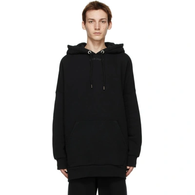 Shop Palm Angels Black Classic Logo Hoodie In Black Black