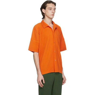 Shop Issey Miyake Orange Mc July Short Sleeve Shirt In 32 Orange