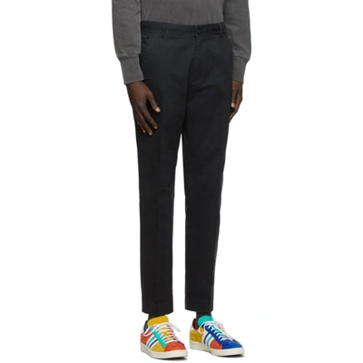 Shop Aimé Leon Dore Black Core Chino Trousers In Jet Black