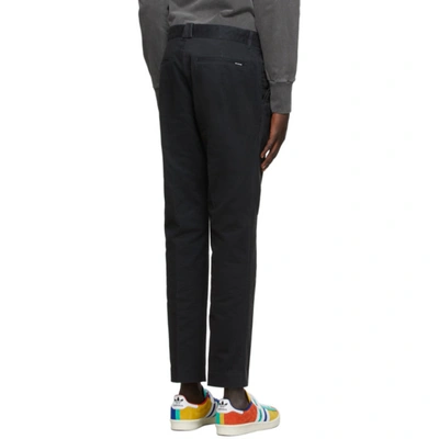 Shop Aimé Leon Dore Black Core Chino Trousers In Jet Black