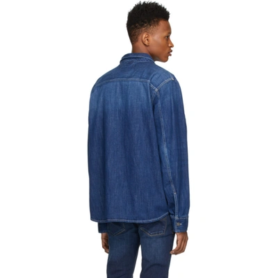 Shop Diesel Blue Denim D-blue Flox Shirt In 01 Blue