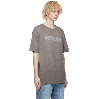 Shop Ksubi Grey Sign Of The Times T-shirt