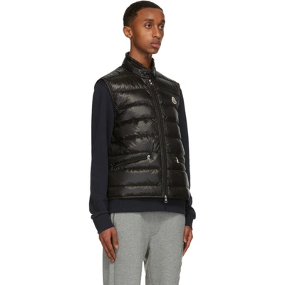 Shop Moncler Black Down Gui Vest In 999 Black