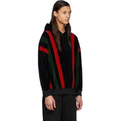Shop Gucci Black & Multicolor Chenille Hoodie In 1082 Black