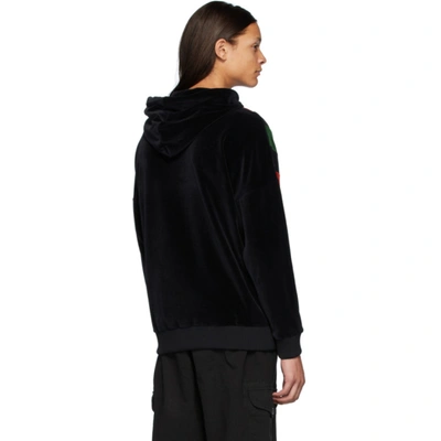 Shop Gucci Black & Multicolor Chenille Hoodie In 1082 Black