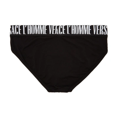 Shop Versace Black ' L'homme' Briefs In A1008 Black