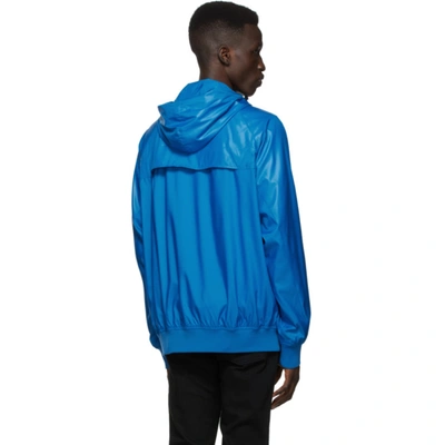 Shop Kenzo Blue Sport Windbreaker Jacket In 69 Cyan