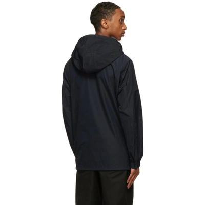 Shop Burberry Navy Ealing Hooded Jacket In Ink