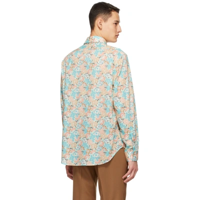 Shop Gucci Multicolor Liberty London Edition Floral Shirt In 4101 Turquo