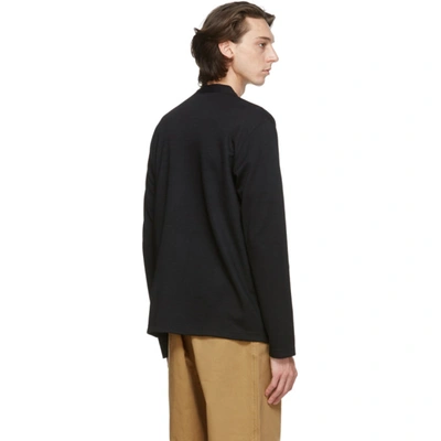 Shop Comme Des Garçons Homme Deux Comme Des Garcons Homme Black Logo Cardigan In 1 Blk/wht