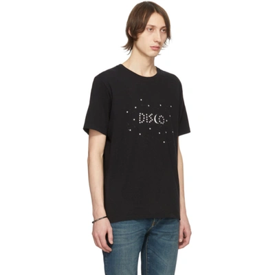 Shop Saint Laurent Black 'disco' T-shirt In 1095 Noirna
