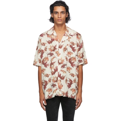 Shop Rhude Off-white Pitt Hawaiian Short Sleeve Shirt In Multi