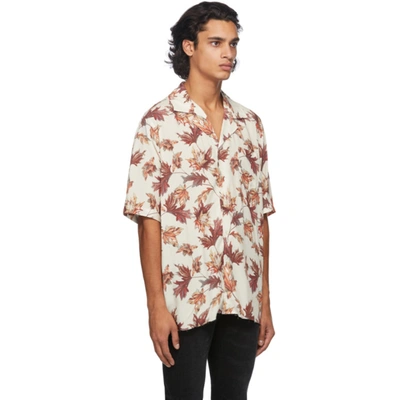 Shop Rhude Off-white Pitt Hawaiian Short Sleeve Shirt In Multi