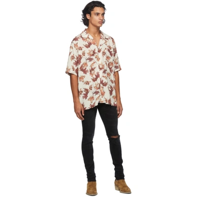 Shop Rhude Off-white Pitt Hawaiian Short Sleeve Shirt In Multi