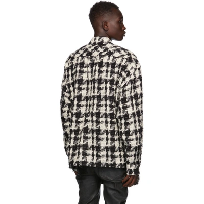 Shop Faith Connexion Ssense Exclusive Black & White Tweed Over Shirt In 110 Blkwht