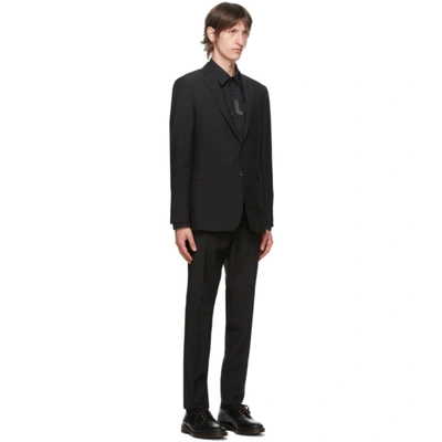 Shop Burberry Black Wool Slim-fit Suit In Black A1189