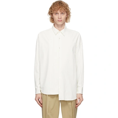 Shop N.hoolywood White Asymmetric Shirt