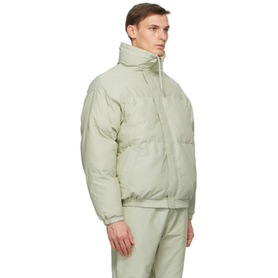 Shop Essentials Green Puffer Jacket In Sage