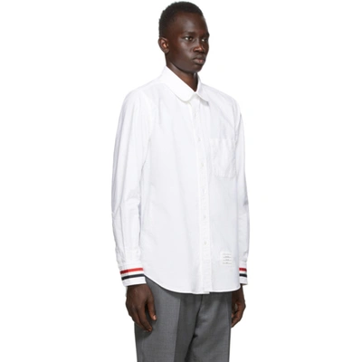 Shop Thom Browne Online Exclusive White Oxford Straight Fit Shirt In 100 - White