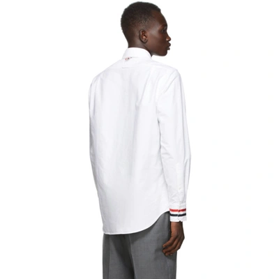 Shop Thom Browne Online Exclusive White Oxford Straight Fit Shirt In 100 - White