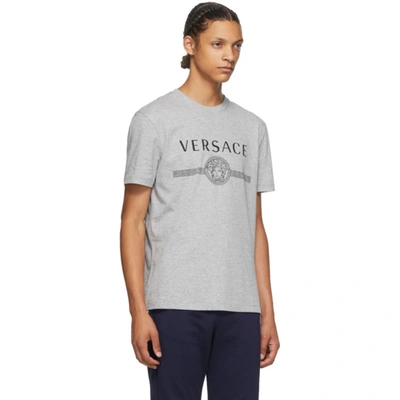 Shop Versace Grey Medusa Logo T-shirt In A8026 Grey