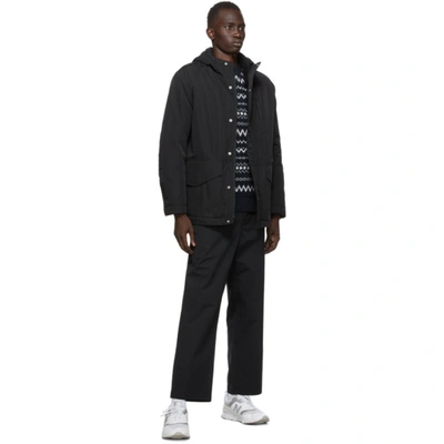 Shop Comme Des Garçons Homme Deux Black Weather Trousers In 1 Black