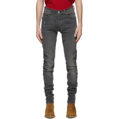 Shop Amiri Grey Stack Jeans In Classic Grey