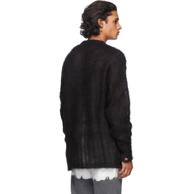 Shop Golden Goose Black Algar Mohair Sweater In 90100 Black