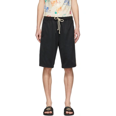Shop Gucci Black Technical Jersey Gg Shorts In 1082 Black