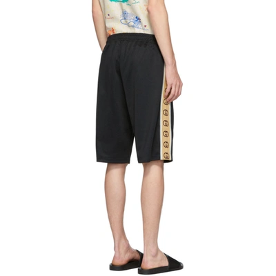 Shop Gucci Black Technical Jersey Gg Shorts In 1082 Black