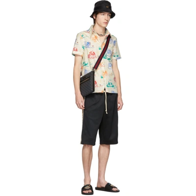 Shop Gucci Black Technical Jersey Gg Shorts In 1082 Black