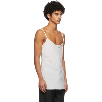 Shop Ann Demeulemeester White Poplin Tank Top