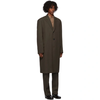 Shop Lemaire Brown Suit Coat In 487 Dark Br