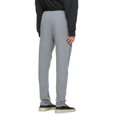 Shop Essentials Grey Jersey Lounge Pants In Dark Heathe