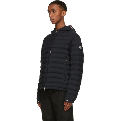 Shop Moncler Navy Down Eus Jacket In 766 Navy