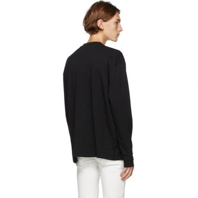 Shop Hugo Black Dotch Long Sleeve T-shirt In 001 Black