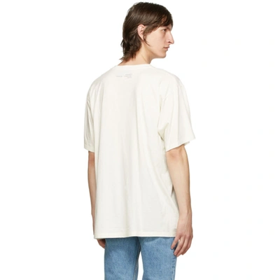 Shop Gucci Off-white & Black 'thank' T-shirt In 9127 Sunlig