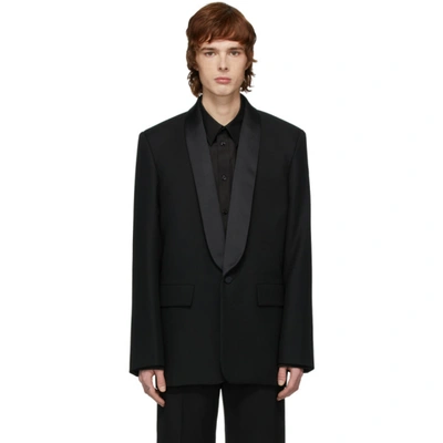 Shop Balenciaga Black Seamless Tuxedo Blazer In 1000black