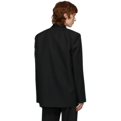 Shop Balenciaga Black Seamless Tuxedo Blazer In 1000black