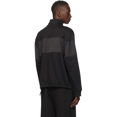 Shop Valentino Black Vltn Half-zip Sweatshirt In 0no Nero