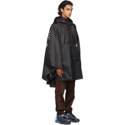 Shop Off-white Black Lightweight Packable Raincoat In Black/white