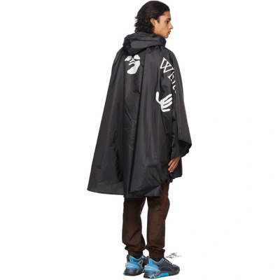 Shop Off-white Black Lightweight Packable Raincoat In Black/white