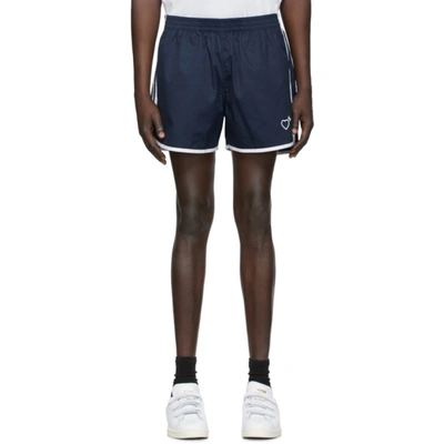 Shop Adidas X Human Made Navy Human Made Edition Run Shorts In Collegiate