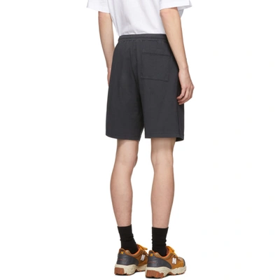 Shop Acne Studios Black Reversed Logo Shorts