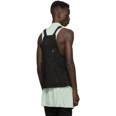 Shop Boris Bidjan Saberi Black Vinyl Cotton Bag 2 Vest