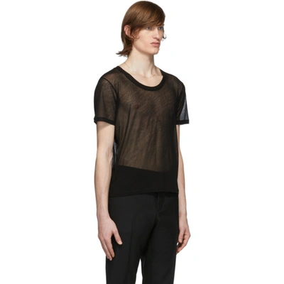 Shop Saint Laurent Black Transparent T-shirt In 1000 Noir