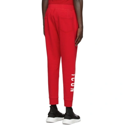 Shop Dsquared2 Red Ski-fit Icon Lounge Pants In 309 Red