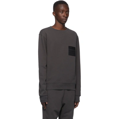 Shop Maison Margiela Grey 'stereotype' Crewneck Sweatshirt In 855 Charcoa